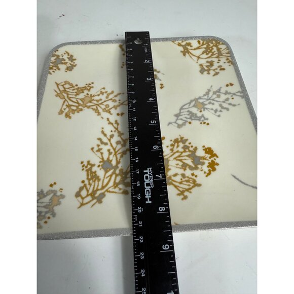 Threshold Melamine Salad Plates Silver Gold Glitter Chic Paint Splatter Set of 4 - Picture 8 of 10